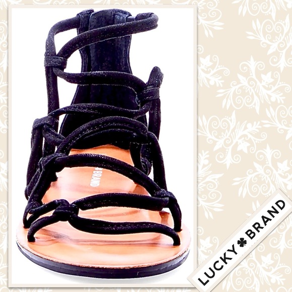 Donated WNC ~ Lucky Brand Anisha Gladiator-Styled Sandal in Black - Picture 4 of 8